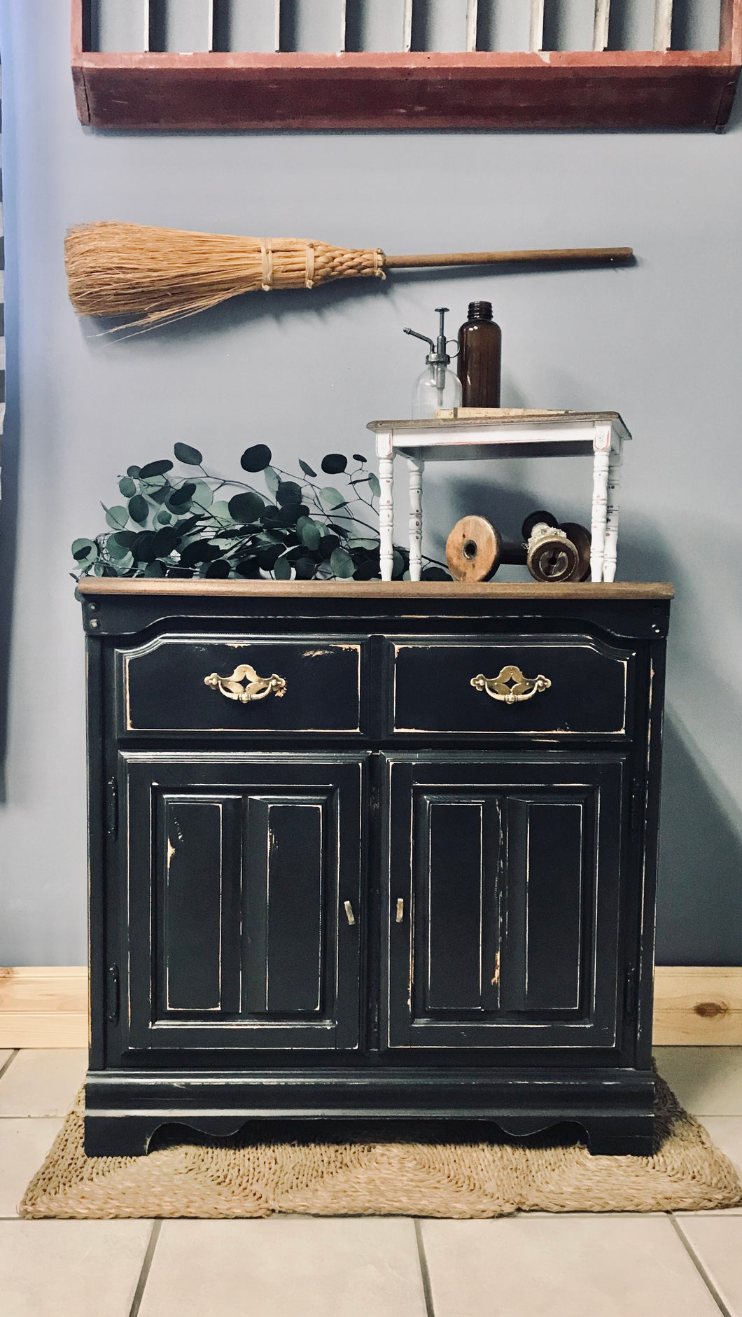 Pretty Primitive Style Vintage Cabinet