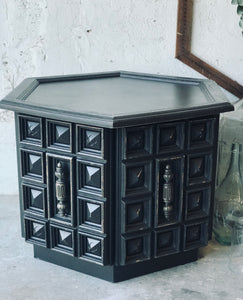 Moody Vintage Mediterranean Hexagon End Table Set