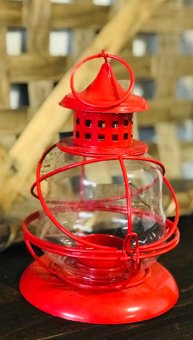 Little Red Metal Lantern