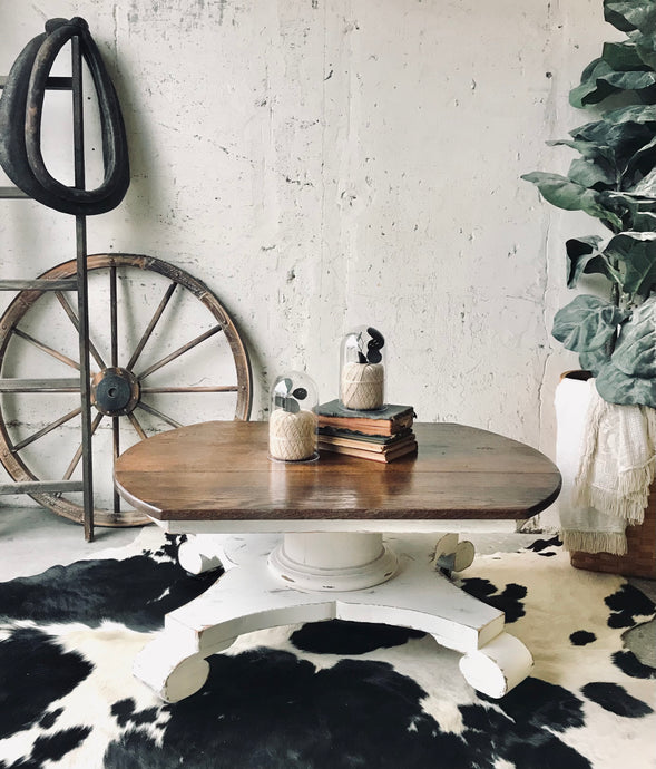 Old Farmhouse Rolling Coffee Table