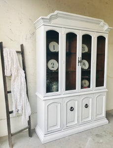 Beautiful Vintage Farmhouse China Cabinet