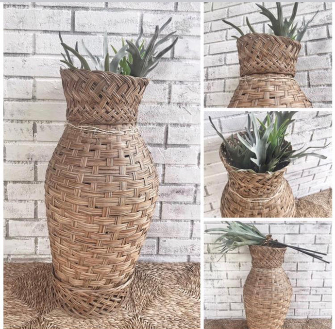 Extra Large Woven Vase & Greenery