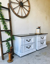 Load image into Gallery viewer, Pretty Vintage Farmhouse Nightstand Set (2)