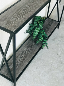 Modern Farmhouse Narrow Metal Sofa or Entryway Table