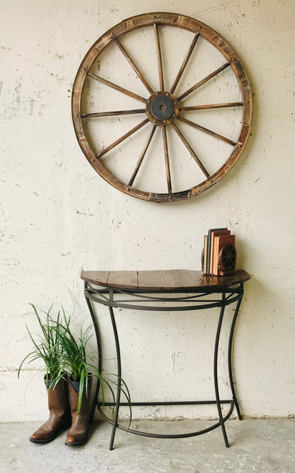 Small Lightweight Half Moon Entryway Table
