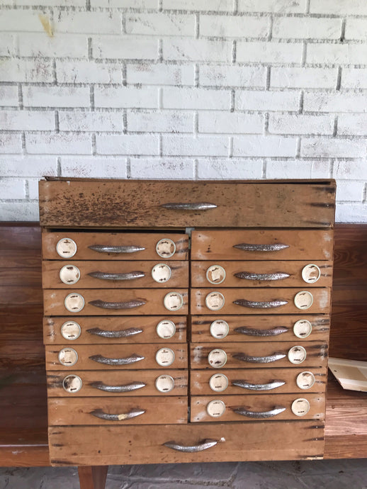 Old handmade cubby tool box