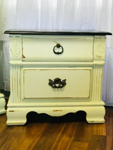 Amazing Solid Wood Vintage Yellow Dresser Set