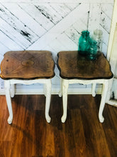 Load image into Gallery viewer, Beautiful Vintage Wood End Table Set