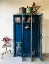 Load image into Gallery viewer, Amazing Vintage Industrial Triple Locker