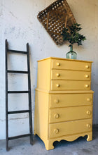 Load image into Gallery viewer, Adorable Vintage Yellow Chest of Drawers