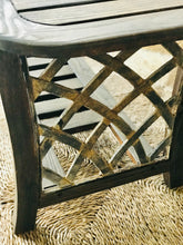 Load image into Gallery viewer, Rustic Modern Wood &amp; Metal Patio Set (3pc)
