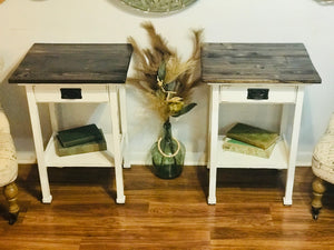 Perfect Farmhouse Nightstand or End Table Set