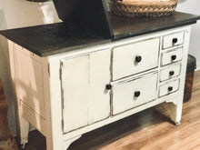 Load image into Gallery viewer, Amazing Antique Rolling Kitchen Island or Buffet Table