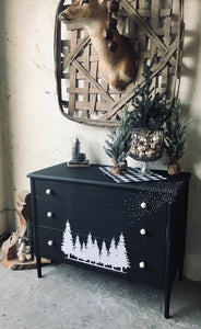 Beautiful B&W Metal Chest of Drawers or Coffee Bar