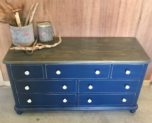 Coastal Navy Long Dresser or Buffet