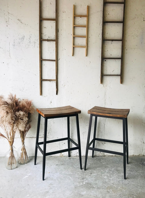 Modern Farmhouse Bar Stool Set (2)