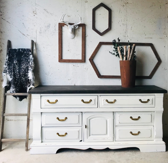 Rustic Vintage Farmhouse Buffet or TV Stand