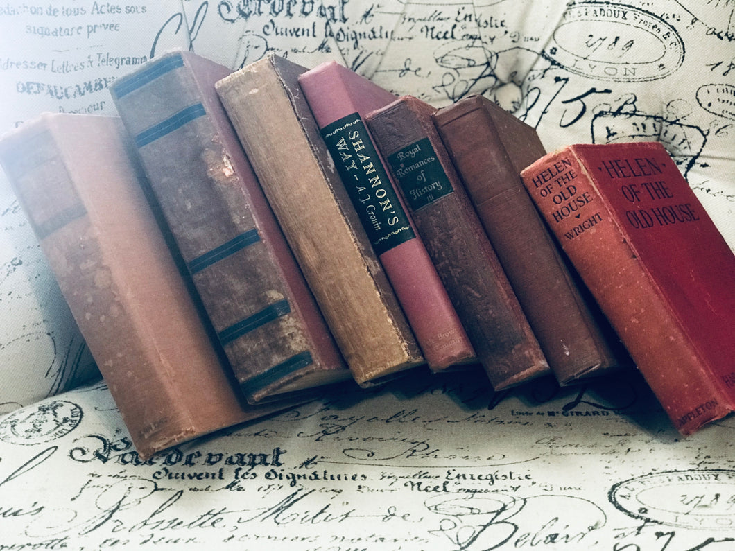 Red Toned Vintage Book Collection (7)