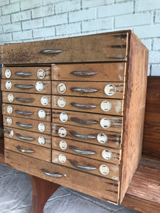 Old handmade cubby tool box