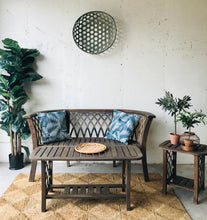 Load image into Gallery viewer, Rustic Modern Wood &amp; Metal Patio Set (3pc)