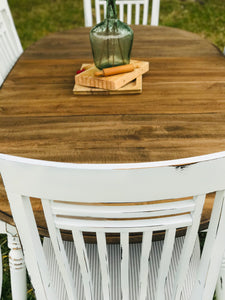 Large Farmhouse Dining Table w/6 Chairs