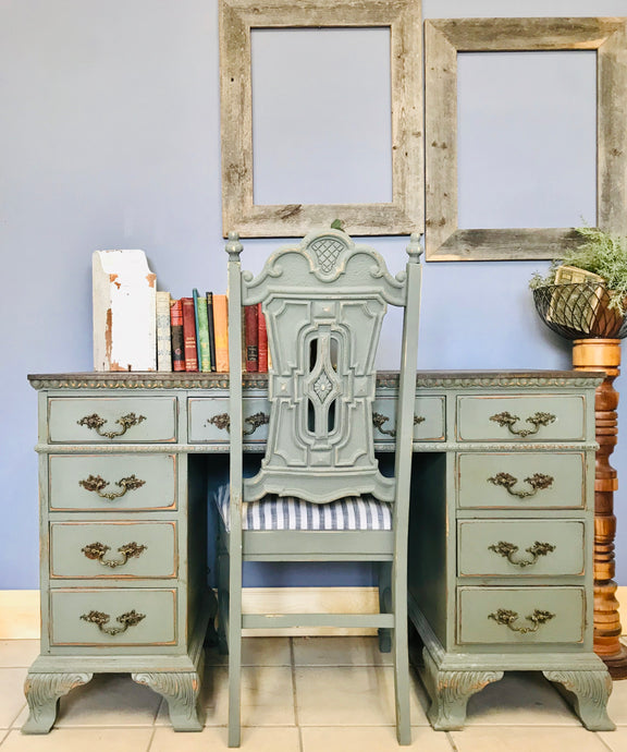 Gorgeous Antique Desk & Chair