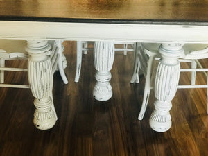 Amazing Antique Farmhouse Table & Chairs