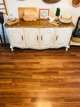 Load image into Gallery viewer, Neutral Vintage Buffet Table with Storage Shelves