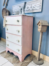 Load image into Gallery viewer, Shabby Chic Vintage Chest of Drawers