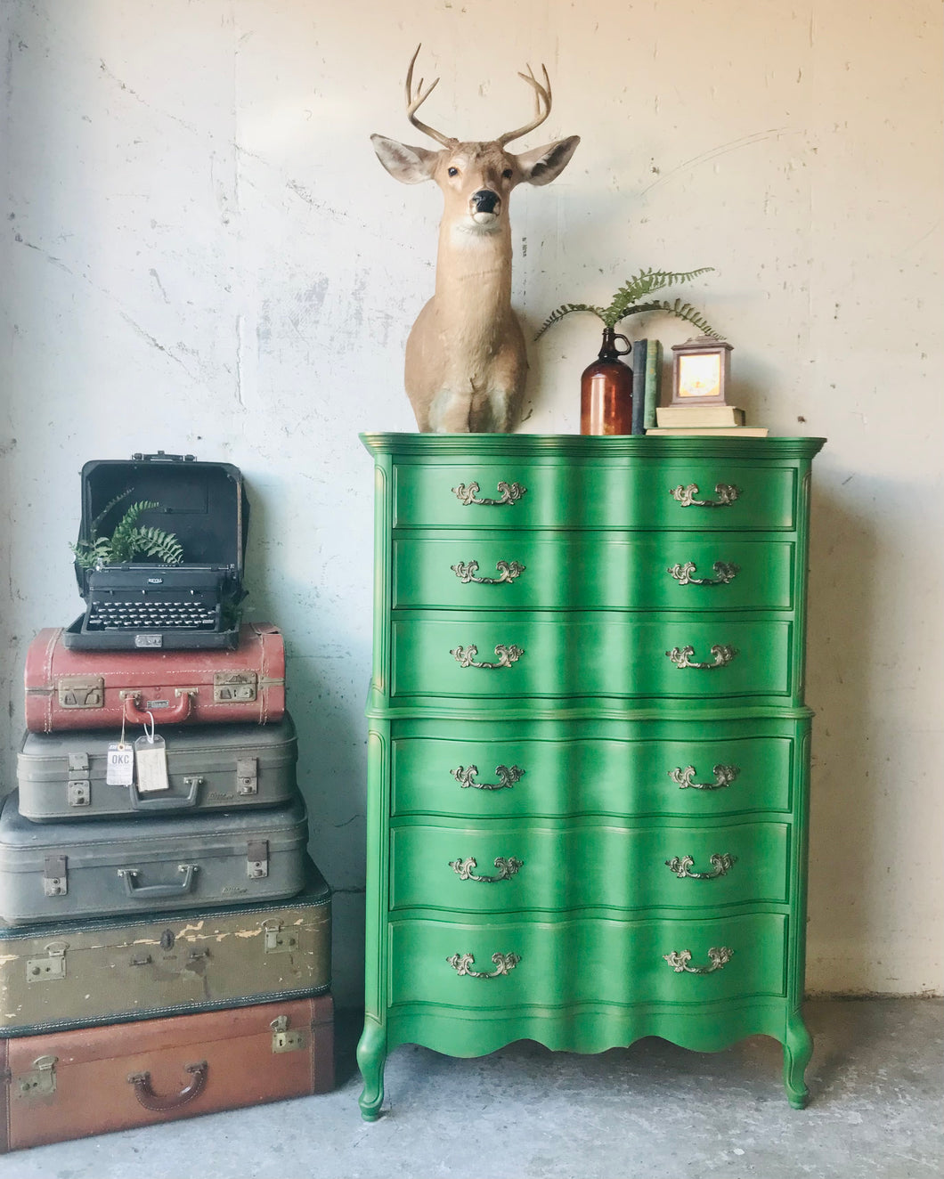 Beautiful Serpentine Tall Chest of Drawers