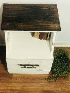 Cute MCM Farmhouse Nightstand or Accent Table