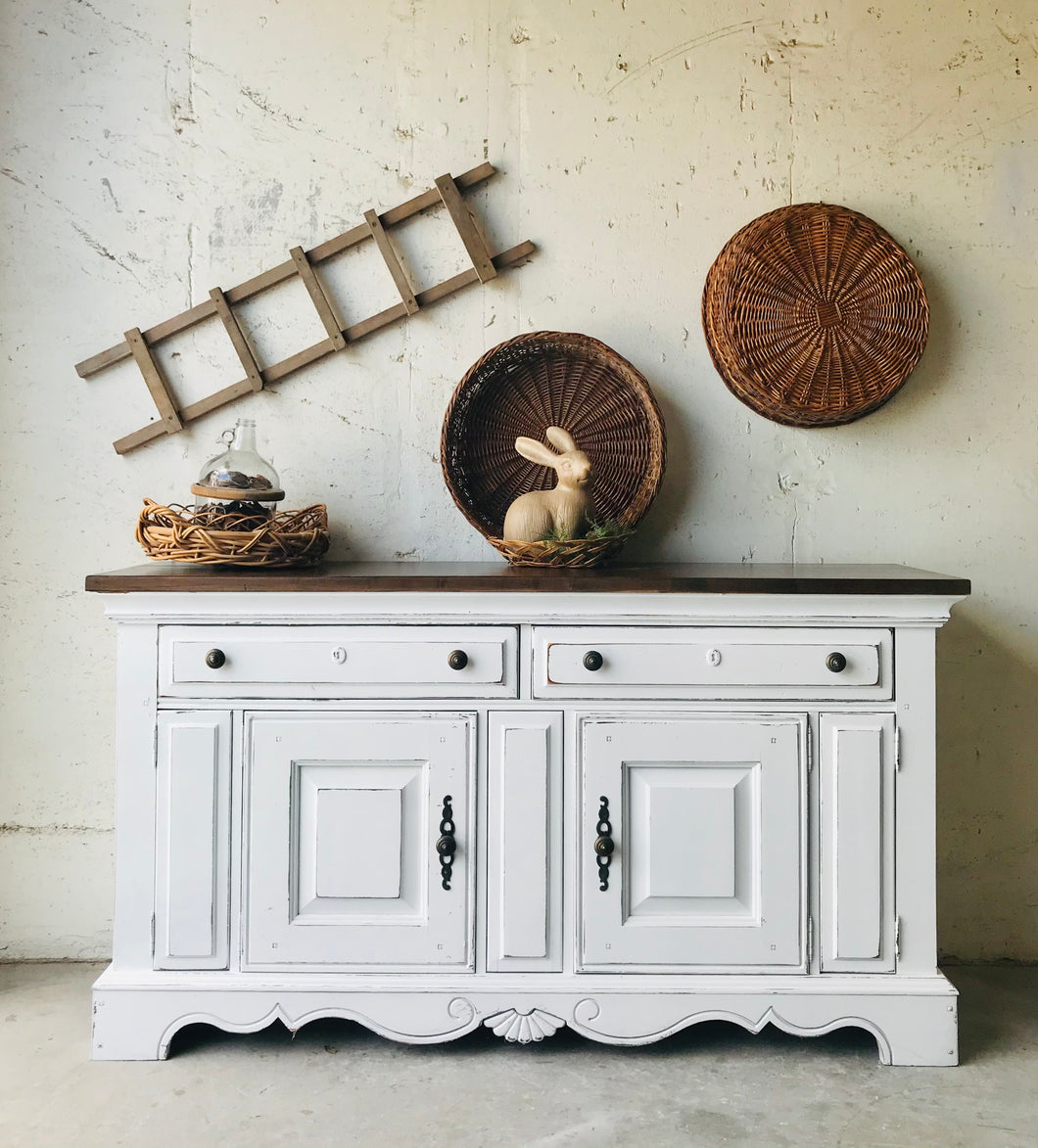 Pretty Farmhouse Buffet Cabinet or TV Stand