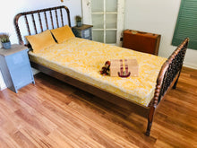Load image into Gallery viewer, Adorable Vintage Spindle Twin Bed Frame