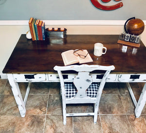 Classy Farmhouse Desk & Chair