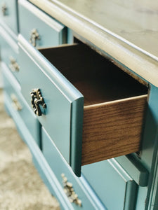 Beautiful Blue Farmhouse Buffet or Dresser