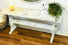 Load image into Gallery viewer, Adorable Vintage Small Wood Entryway Bench