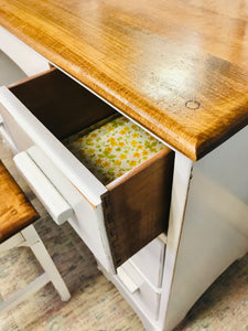 Beautiful Farmhouse Vanity or Desk & Bench