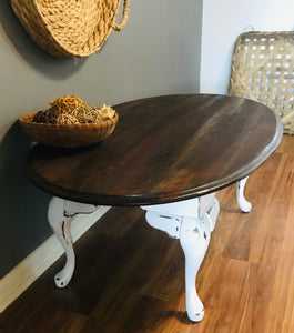 Cute Vintage Oval Coffee Table