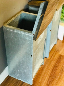 Repurposed Galvanized Feeder Nightstand Set