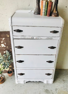 Beautiful Vintage Waterfall Chest of Drawers