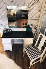 Load image into Gallery viewer, Gorgeous Vintage Wood Vanity with Chair