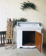 Load image into Gallery viewer, Adorable Vintage Farmhouse Dry Sink Cabinet