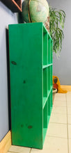 Load image into Gallery viewer, Coastal Green Solid Wood Cubby Shelf