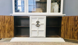 Shabby Vintage Lighted China Cabinet