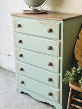 Load image into Gallery viewer, Pretty Chippy Coastal Chest of Drawers
