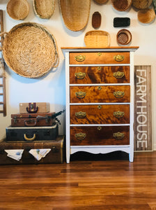 Wood Grain Vintage Chest of Drawers