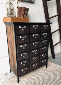 Farmhouse Apothecary Drawer Chest