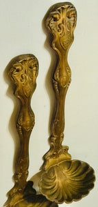 Large Vintage Iron Gold Spoons