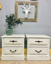 Load image into Gallery viewer, Pretty Farmhouse Nightstand Set (2)