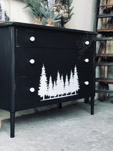 Load image into Gallery viewer, Beautiful B&amp;W Metal Chest of Drawers or Coffee Bar